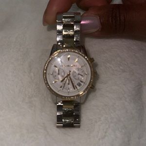 Michael Kors Gold and Silver Slim Runaway Watch